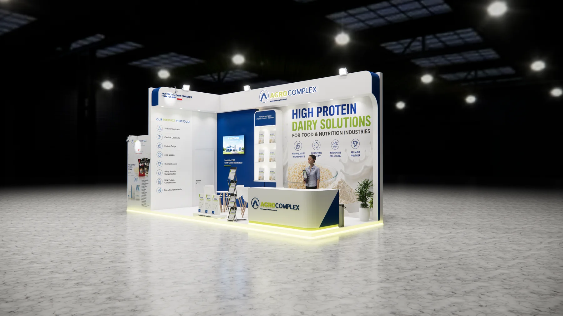 AGROCOMPLEX exhibition booth for animal nutrition solutions - view 2