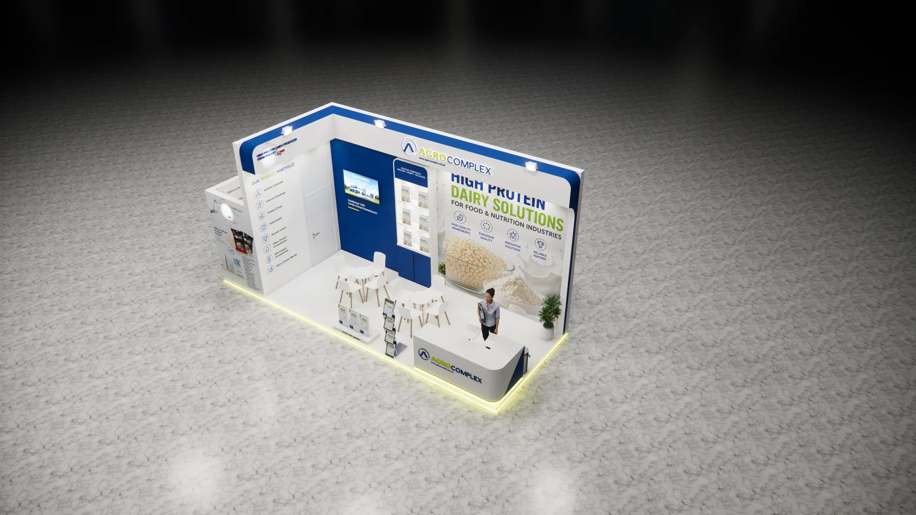 AGROCOMPLEX exhibition booth for animal nutrition solutions - view 4