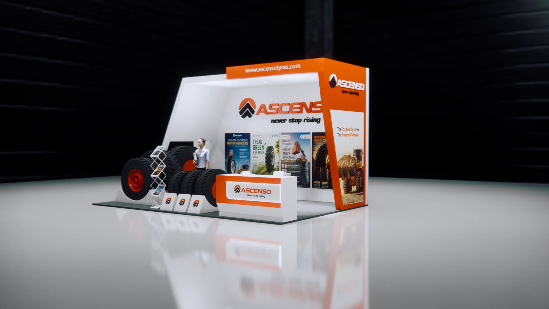 ASCENSO industrial tyre exhibition booth - view 3