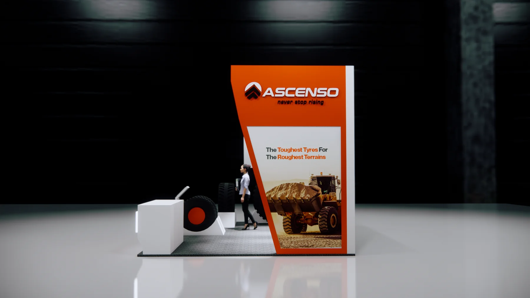 ASCENSO industrial tyre exhibition booth - view 7