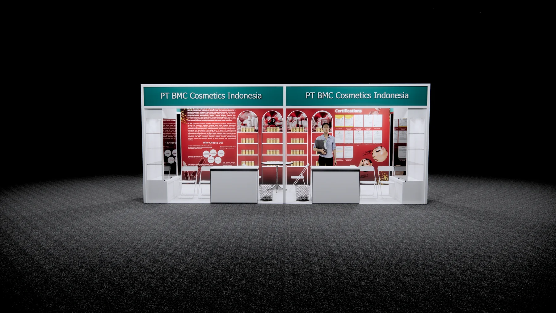 BMC Cosmetics Indonesia exhibition booth