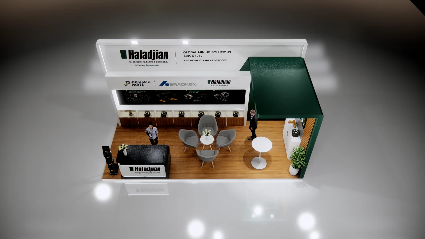 Haladjian mining solutions exhibition booth - view 1