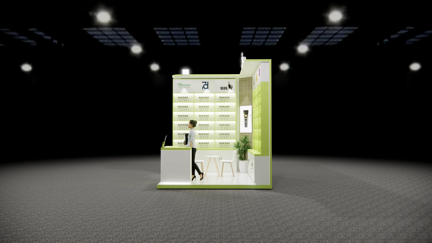 JAVINCI CBI beauty product exhibition booth - view 2