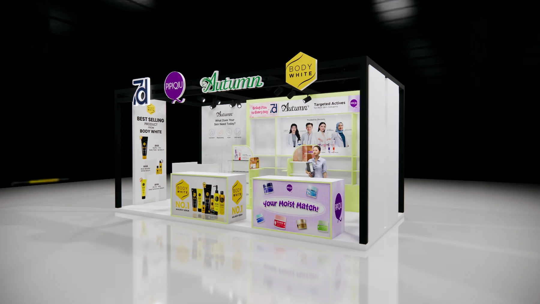 JAVINCI Makasar multi-brand beauty exhibition booth - view 2