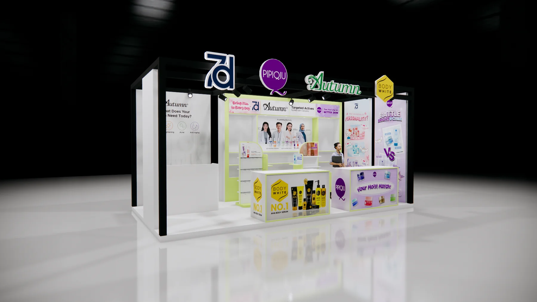 JAVINCI Makasar multi-brand beauty exhibition booth - view 3