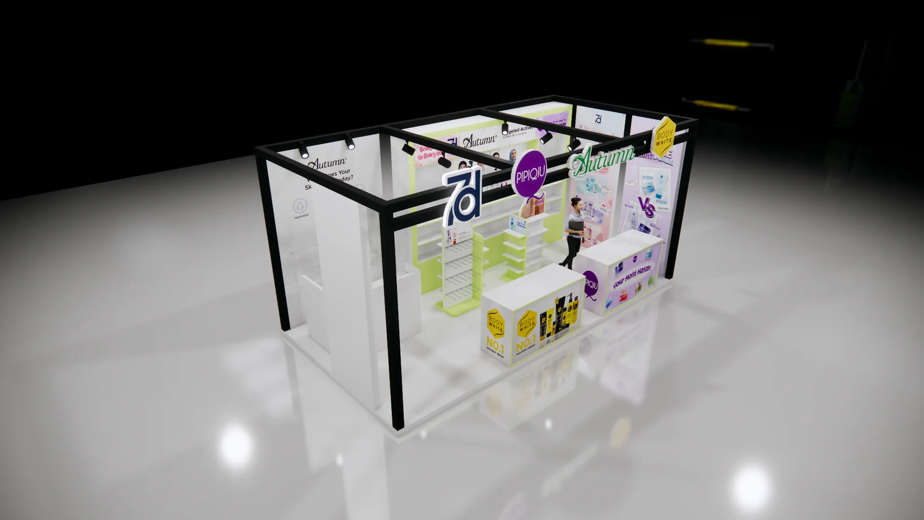 JAVINCI Makasar multi-brand beauty exhibition booth - view 4