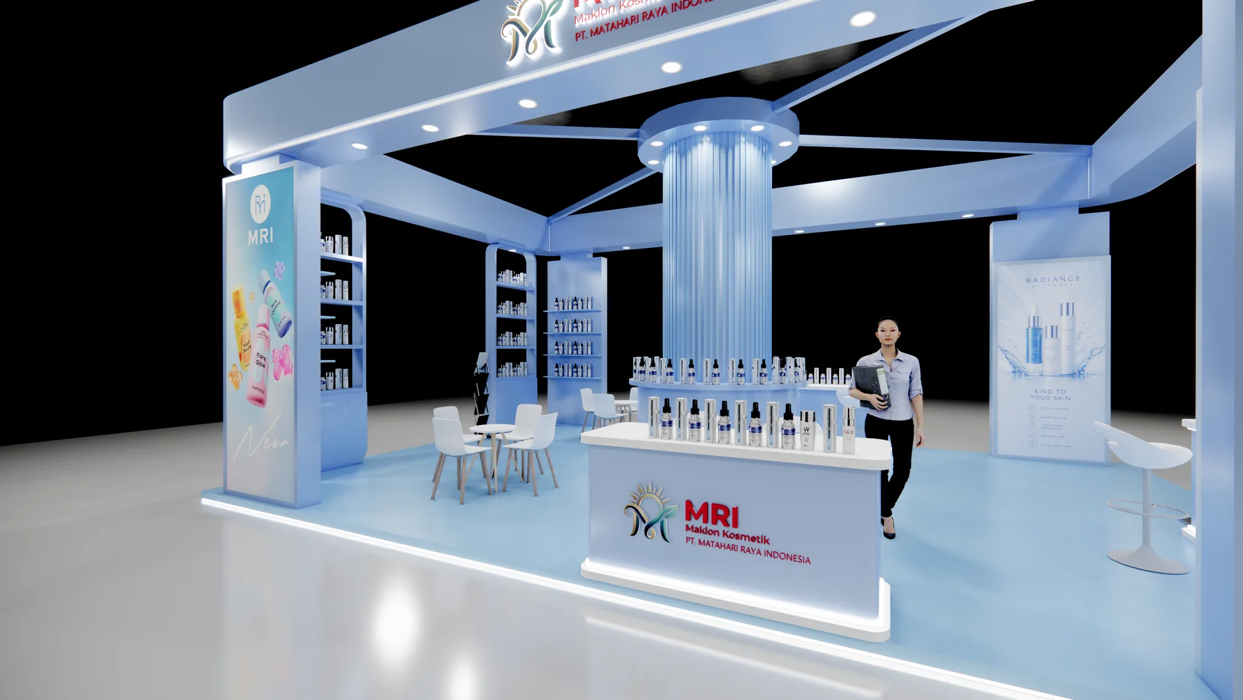 Matahari Raya Indonesia beauty ingredients exhibition booth - view 3
