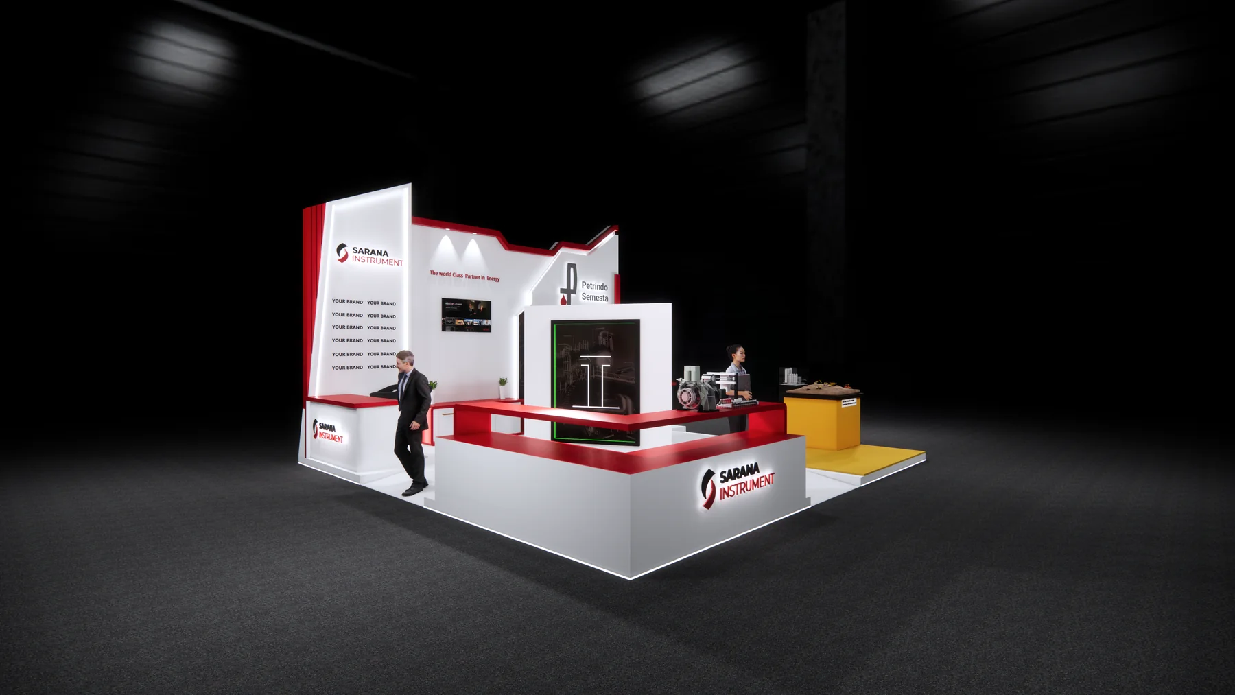 Petrindo industrial instrumentation exhibition booth - view 1