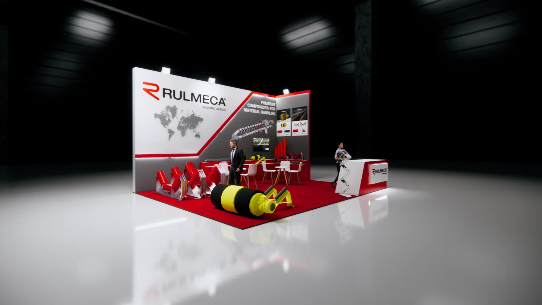 RULMECA material handling exhibition booth - view 2