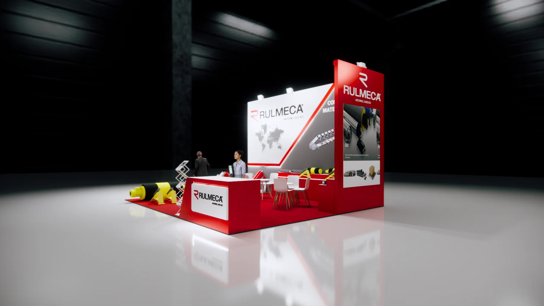 RULMECA material handling exhibition booth - view 3