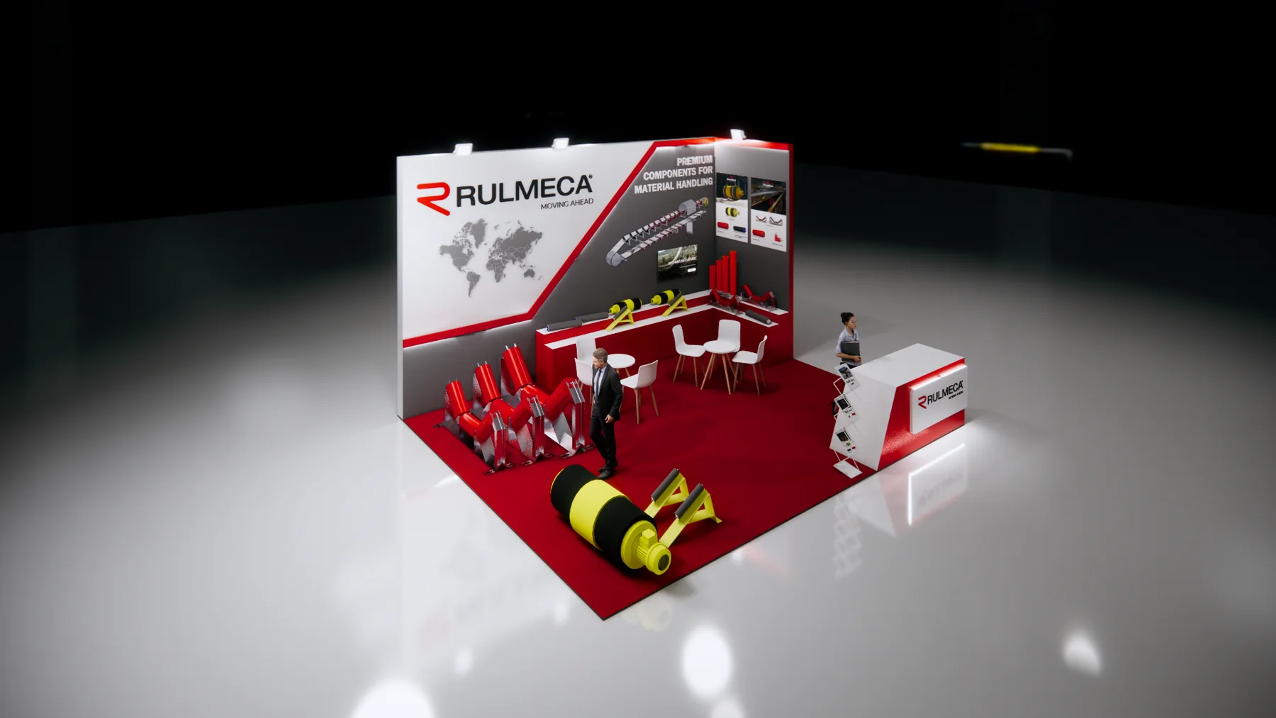 RULMECA material handling exhibition booth - view 4